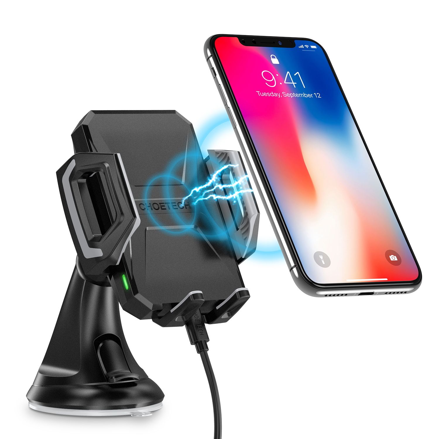 CHOETECH Wireless Charger Car Mount Stand 10W